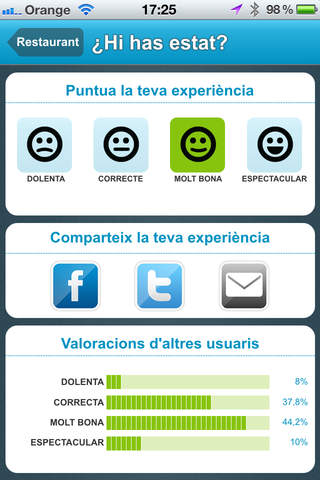 Captura de pantalla del iPhone 4