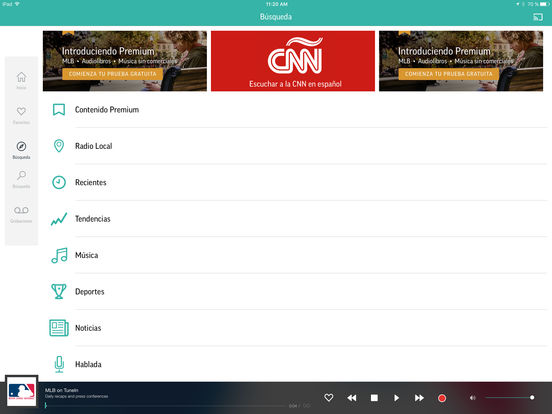 Captura de pantalla del iPad 2
