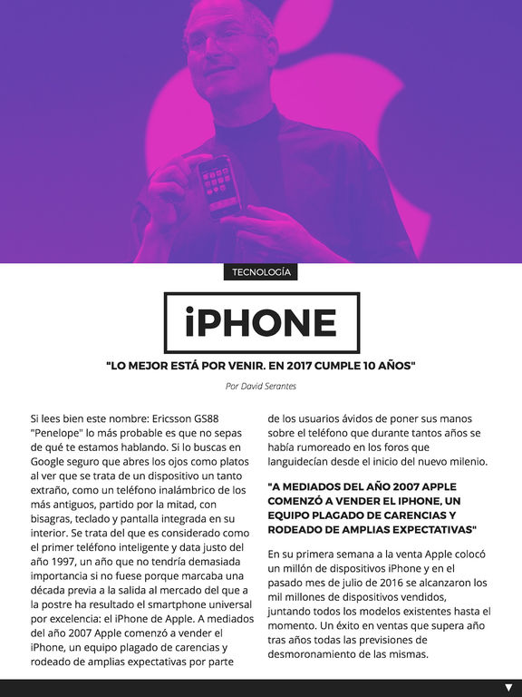 Captura de pantalla del iPad 2