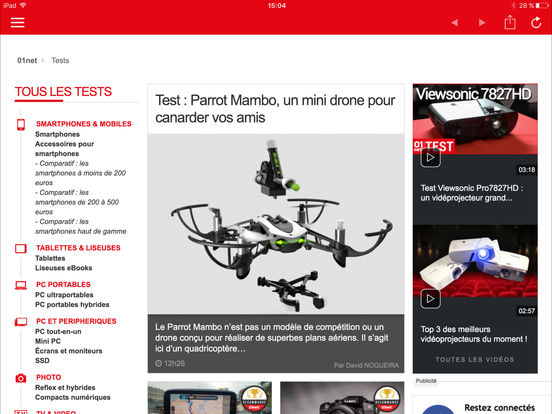 Capture d’écran iPad 3