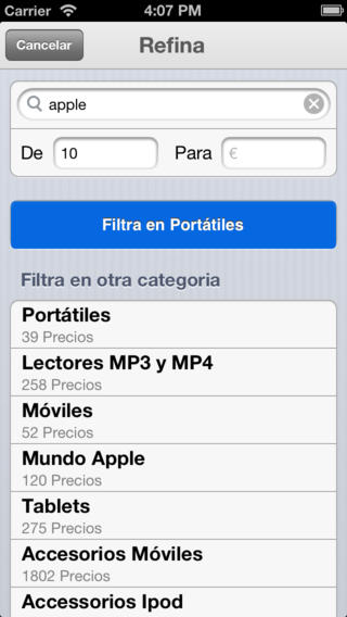 Captura de pantalla del iPhone 4