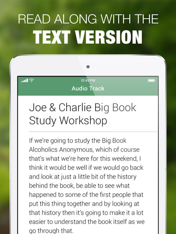 AA Joe & Charlie Big Book Step Study Workshop on the App Store
