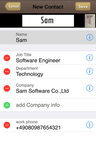 SamCard Pro-business ... screenshot1