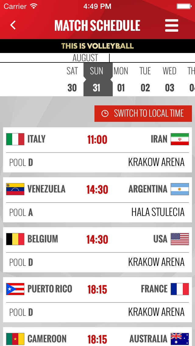 FIVB World Volleyball screenshot1