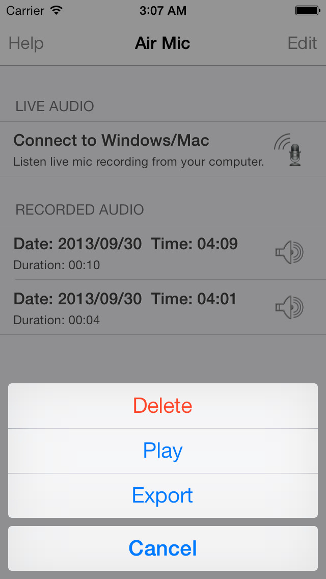 Air Mic Live Audio screenshot1