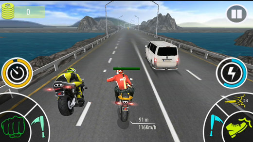 モトライダーバイク攻撃：スタントファイト3Dのおすすめ画像2