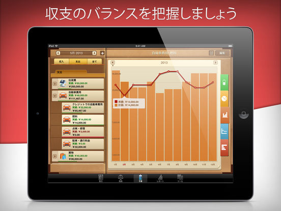 Money for iPad freeでマネー管理のおすすめ画像2