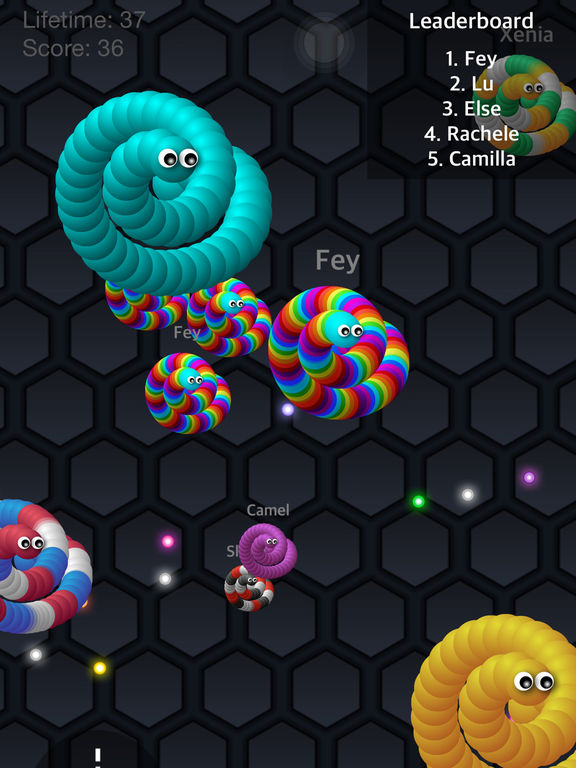 Battle of Snake - Slither color worm io gameのおすすめ画像3