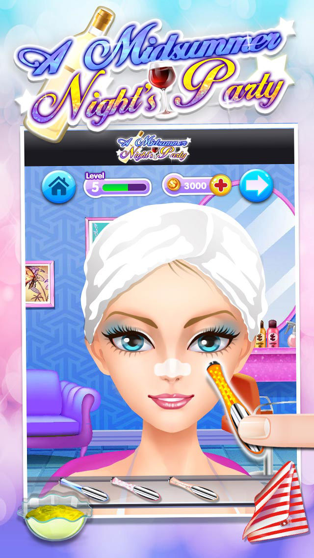 真夏の夜パーティー , 無料の女の子のメイクアップゲームのおすすめ画像4