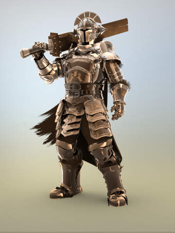 Figuromo Artist : Castle Gatekeeper Knight - Color Combine & Design your 3D Fantasy Figure Sculptureのおすすめ画像1