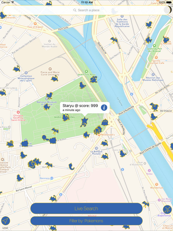 PokéNion Live Search Map Radar for Pokemon GOのおすすめ画像1