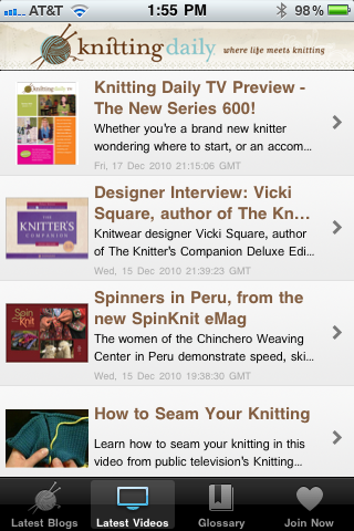 Knitting Daily free app screenshot 3