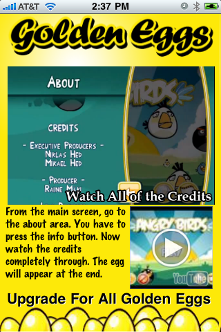 Free Golden Eggs for Angry Birds ~ An easy guide and walkthrough of the hidden golden egg locations in Angry Birds free app screenshot 1