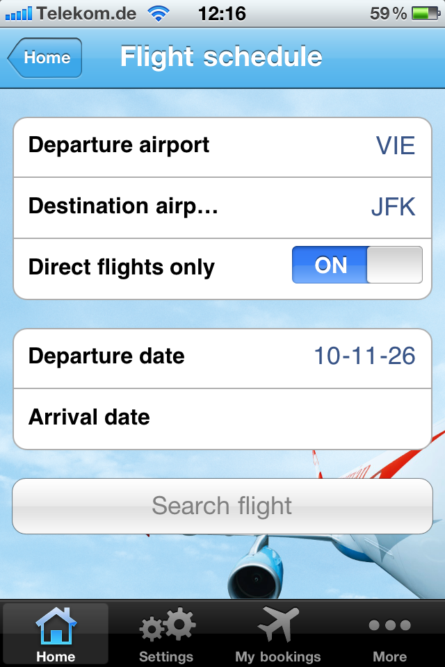 Austrian Airlines free app screenshot 4