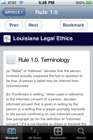 Louisiana Legal Ethics by Dane Ciolino free app screenshot 1