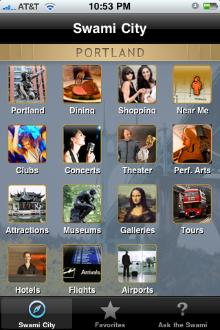 SwamiCity Portland free app screenshot 2