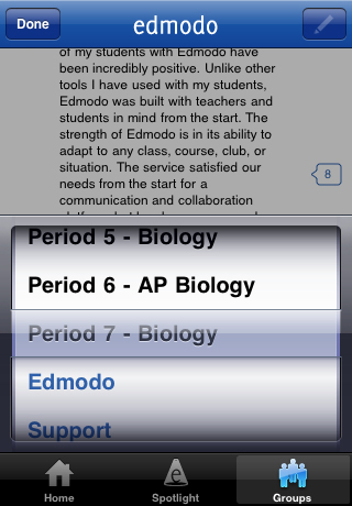 Edmodo free app screenshot 3