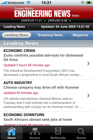 Engineering News free app screenshot 1