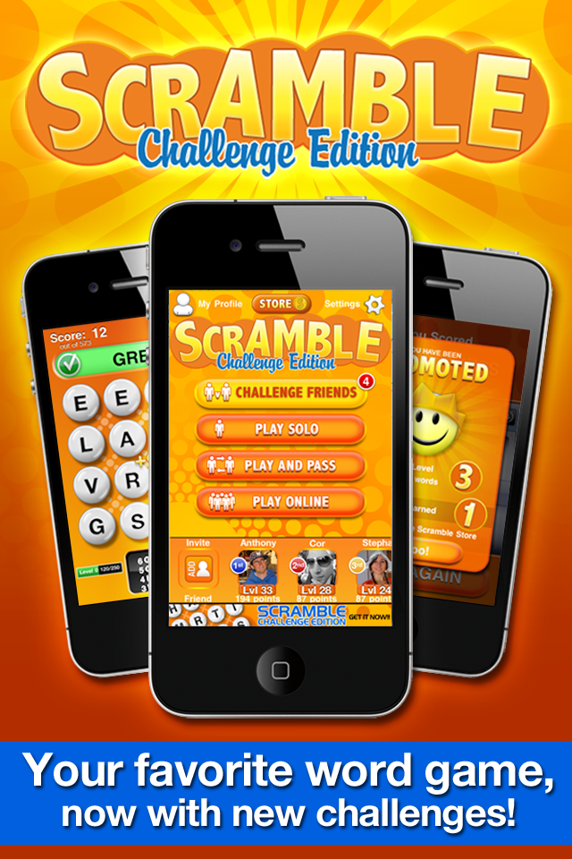 Word Scramble Challenge Edition by Zynga free app screenshot 1