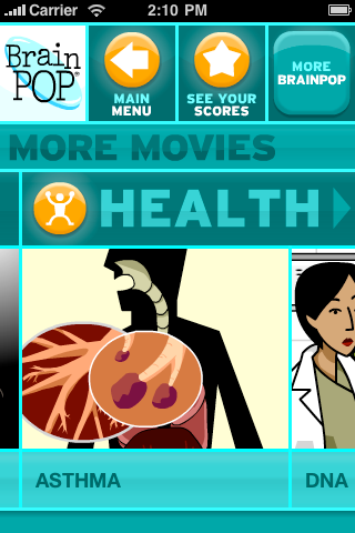 BrainPOP Featured Movie free app screenshot 2