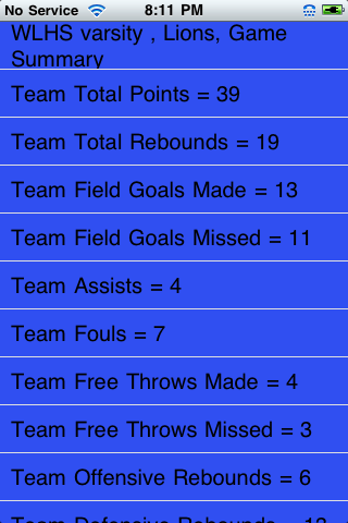 Game Stats Basketball free app screenshot 3