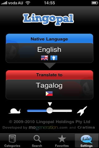 Lingopal Tagalog (Filipino) LITE - talking phrasebook free app screenshot 1