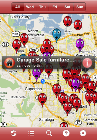 Garage Sale Rover free app screenshot 1