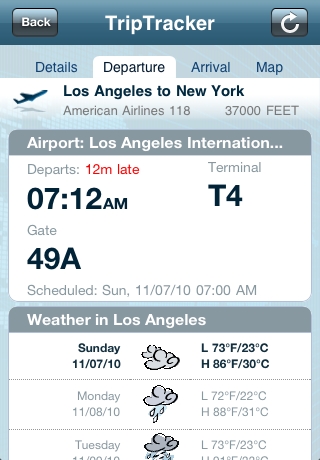 TripTracker - Live Flight Status Tracker free app screenshot 2