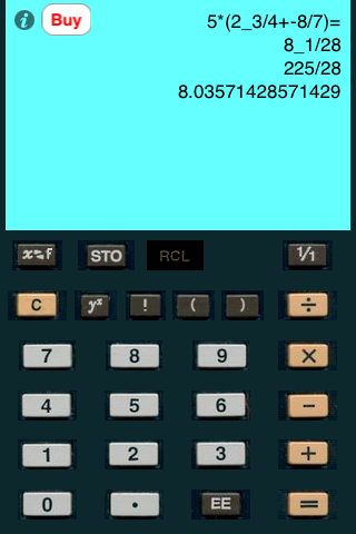 Fractions Calculator Unlimited Lite free app screenshot 1