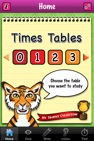 TimesTableLite - A multiplication tables learning tool for kids free app screenshot 1