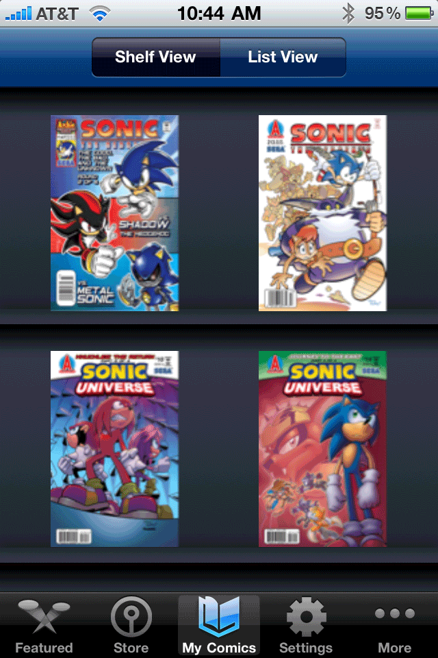 Sonic Comics free app screenshot 3