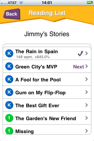 K12 Timed Reading Practice Lite free app screenshot 3