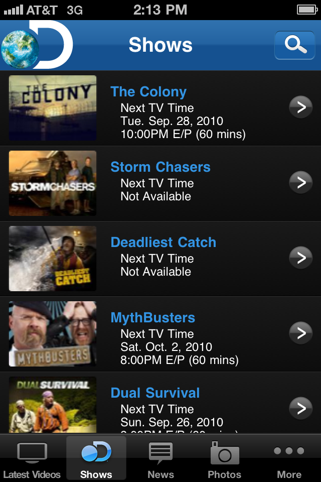 Discovery Channel free app screenshot 1