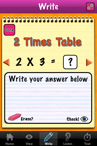 TimesTableLite - A multiplication tables learning tool for kids free app screenshot 2