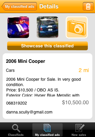Used Car Finder - Nearby car classifieds ! free app screenshot 1