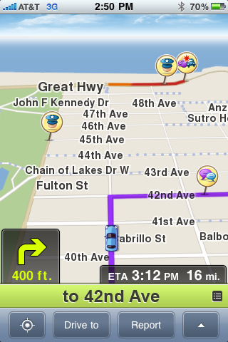 Waze - Social GPS navigation, traffic & road reports free app screenshot 1