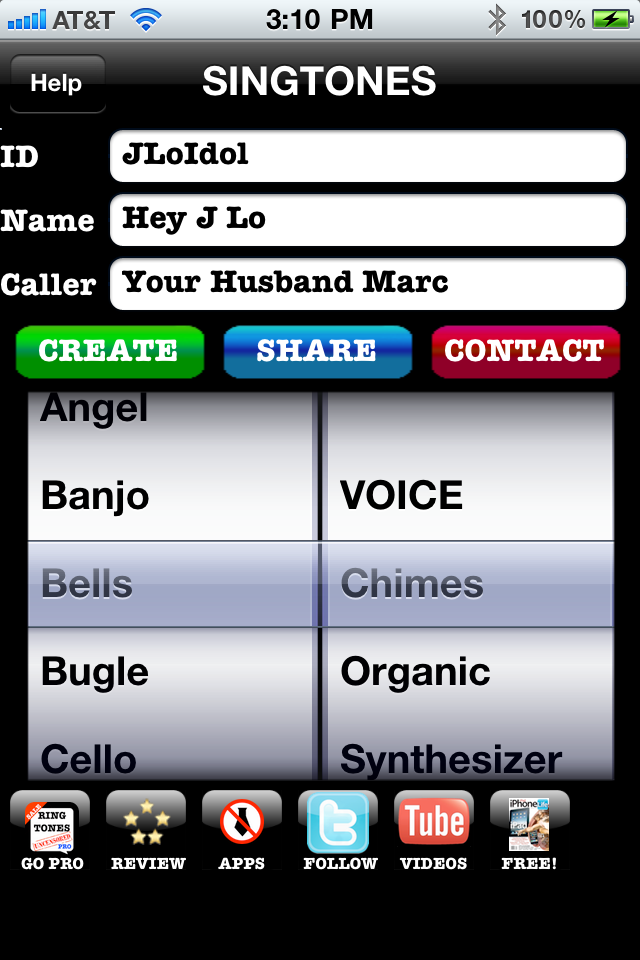 SingTones Singing Musical Ringtones free app screenshot 1