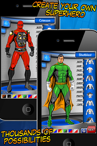 Superhero Creator FREE free app screenshot 1