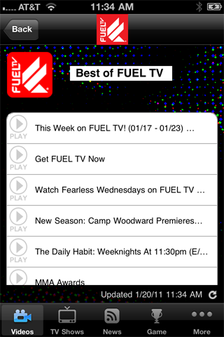 FUEL TV free app screenshot 2