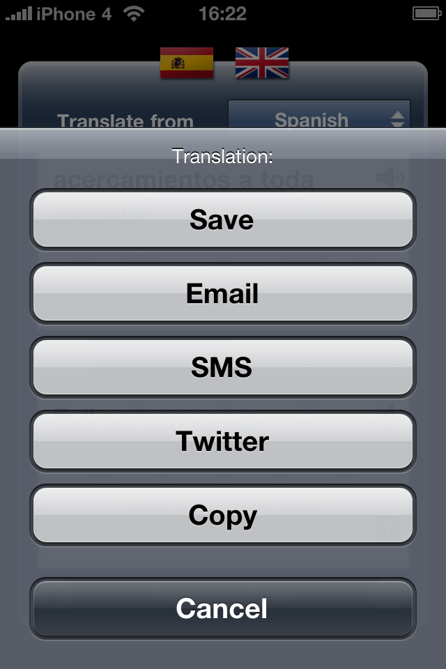 itranslate change language on iwatch