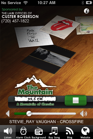 99.5 The Mountain - KQMT FM Denver free app screenshot 1