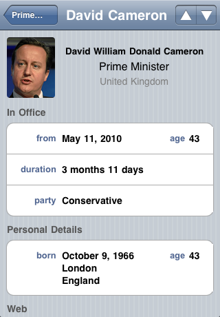 World Leaders (Lite) UK Prime Ministers free app screenshot 2