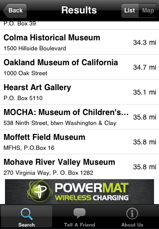Museum Locator free app screenshot 2