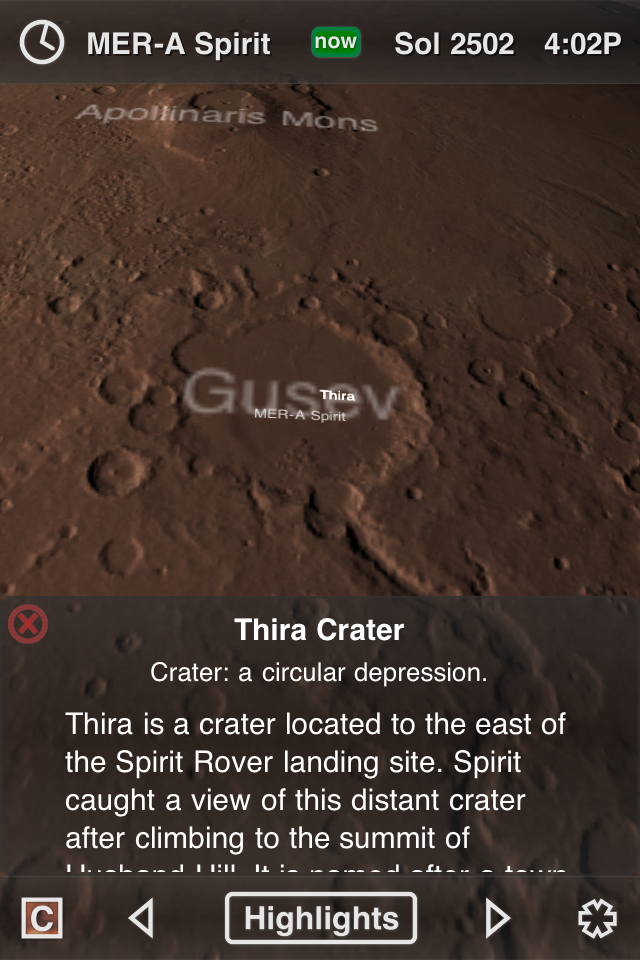 Mars Globe free app screenshot 3