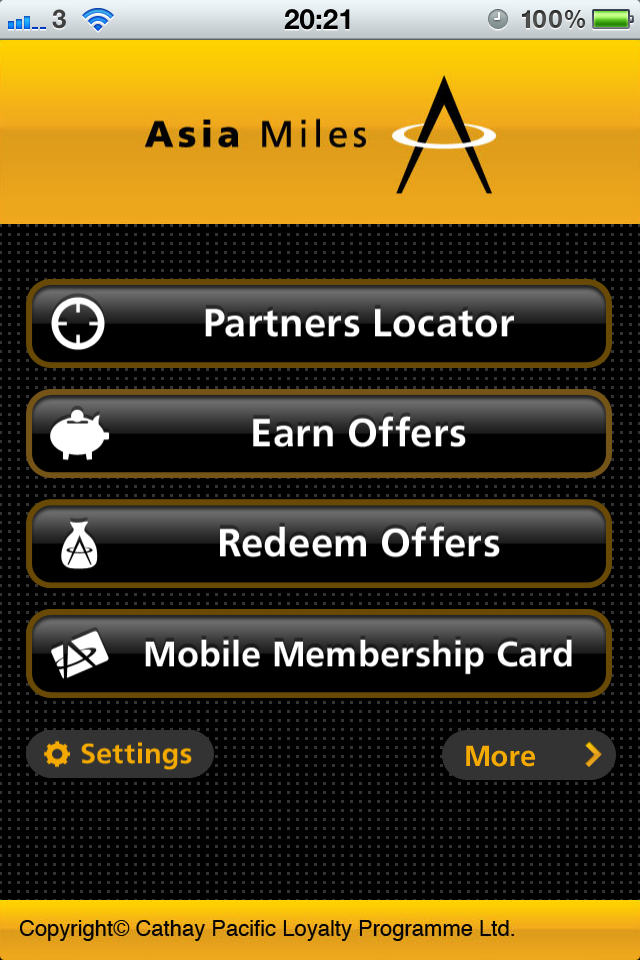 Asia Miles free app screenshot 1