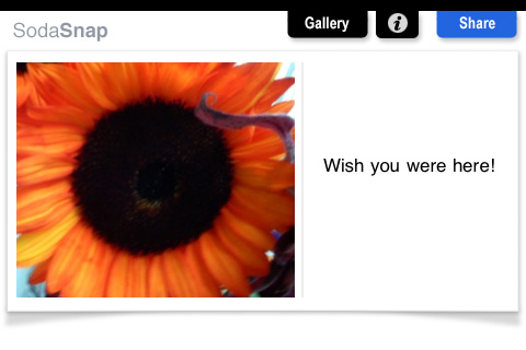 SodaSnap Postcards free app screenshot 1