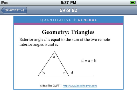 Beat The GMAT Flashcards free app screenshot 4