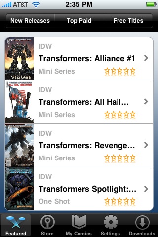 Transformers Comics free app screenshot 4