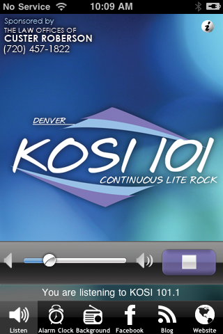 KOSI 101.1 FM - Continuous Lite Rock - Denver free app screenshot 1