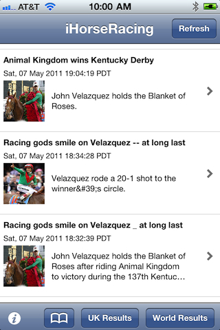 Horse Racing Live (iHorseRacing), free app screenshot 1